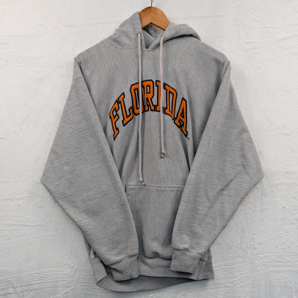 VTG Steve and Barry's Florida Gators Hoodie Men L Gray College Reverse Weave Y2K